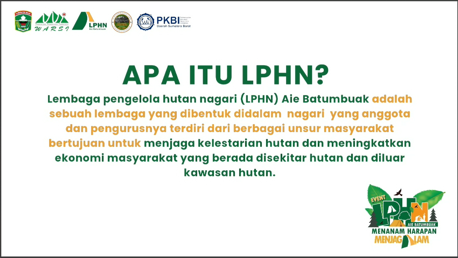 Menanam Harapan Menjaga Menjaga Alam