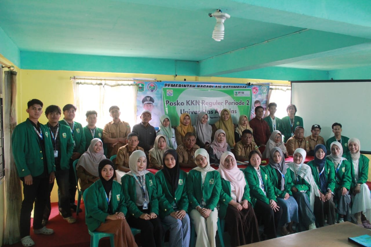 Serah Terima Mahasiswa KKN UNAND dan Lokakarya Program Kerja KKN di Kantor Wali Nagari Aie Batumbuak